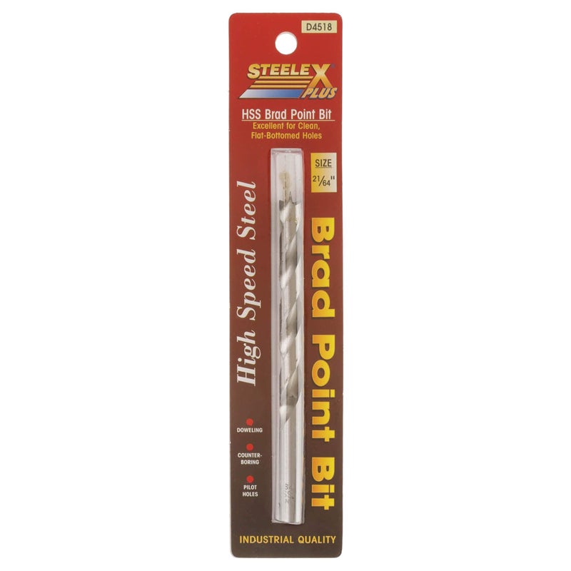 STEELEX PLUS D4518 HSS Brad Point Bit, 21/64"" - Image 2